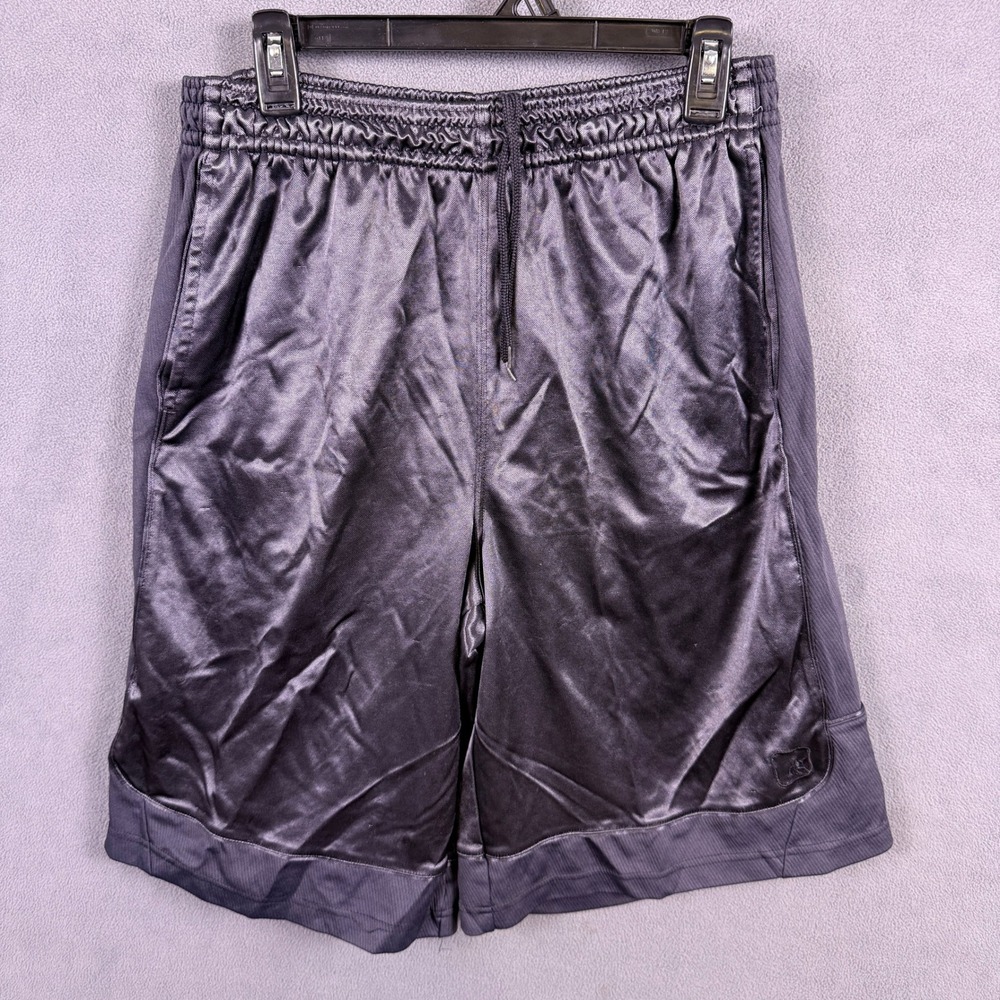 Y2K AND1 Dazzle Basketball Shorts Mens Large Gray‎ Shiny Mesh Athletic Gym VTG